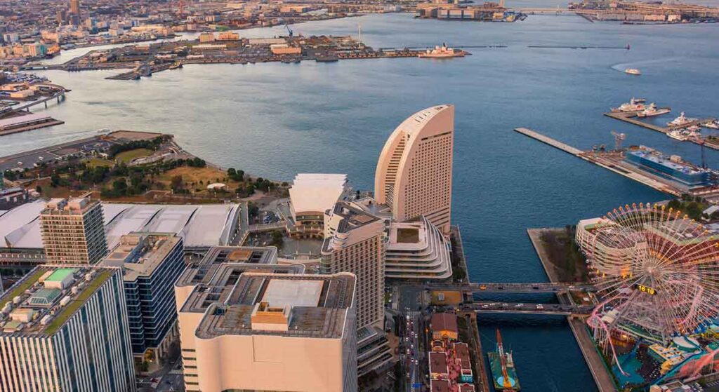 Aerial view of Yokohama, Japan