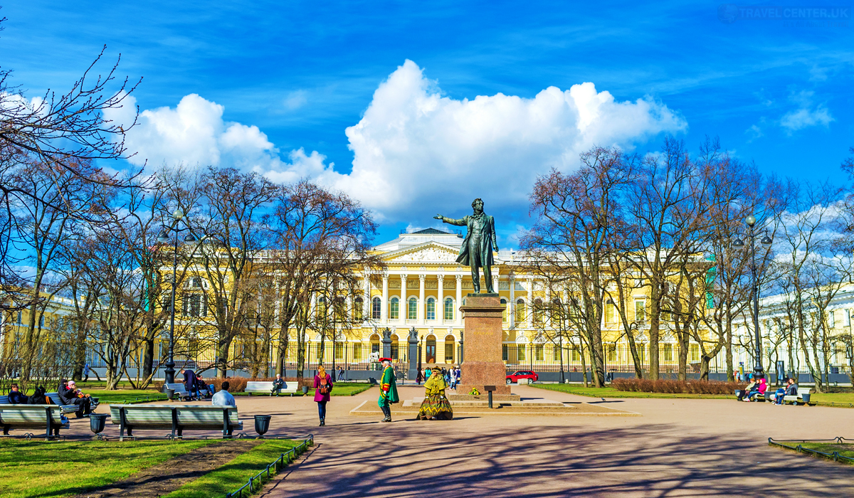 Cities to visit in 2021 - The monument to Alexander Pushkin in St Petersburg Russia