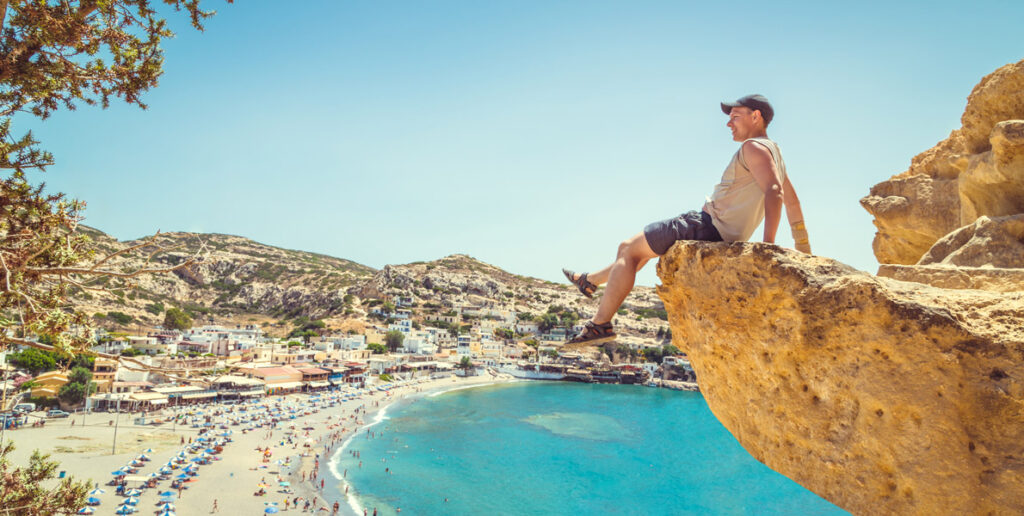 Beach in Crete, Hot in September