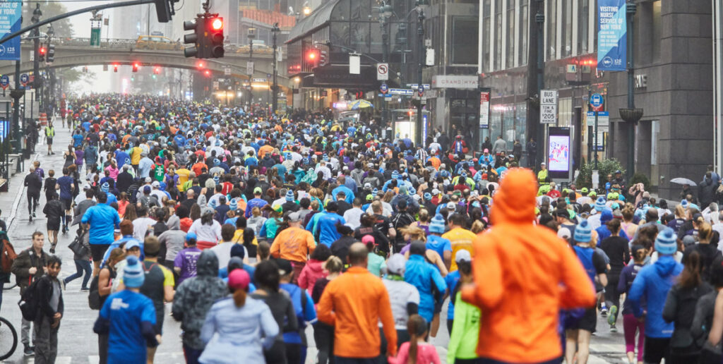 marathon in the street of New York