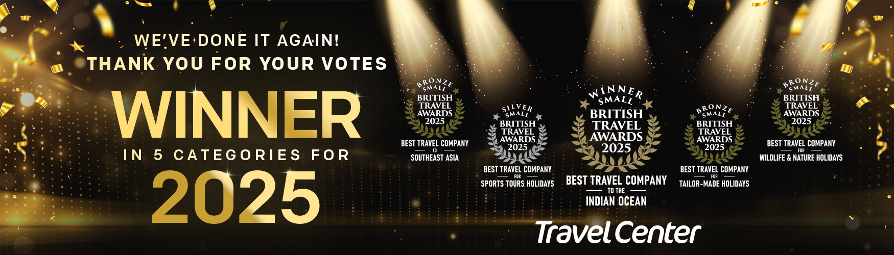 Travel Center Celebrates Major Wins at the 2025 British Travel Awards