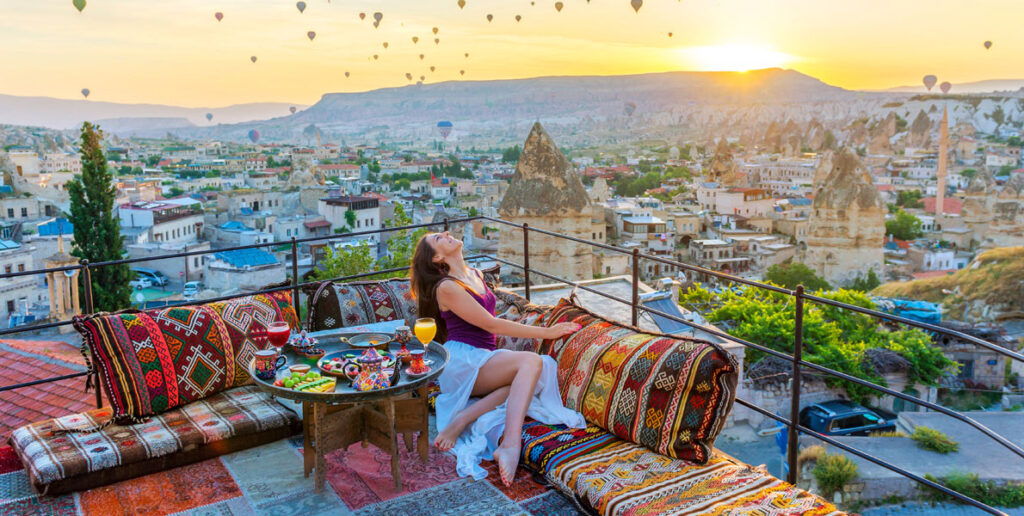 early morning sunrise in Cappadocia, Turkey