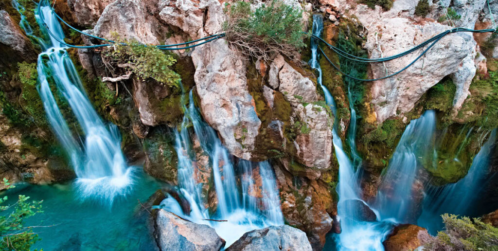 rugged cliff in Kourtaliotiko Gorge in Crete, Greece - Where is Hot in April