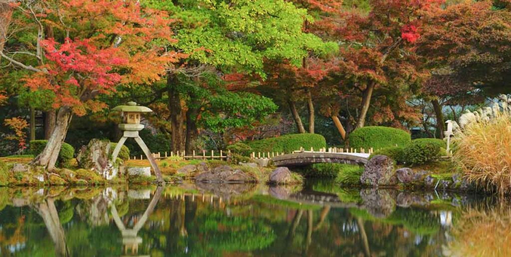 Japanese Garden at Kenrokuen Garden, Kanazawa City